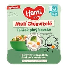HAMI masozeleninový talířek Těstoviny s brokolicí, šunkou a smetanou 200 g