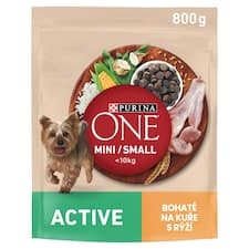 Purina ONE Mini Active granule pro psy kuře 800g