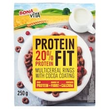 Bona Vita Protein Fit proteinové obilné kroužky s kakaem 250g