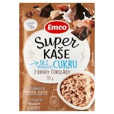 Emco Super kaše 2 druhy čokolády 55g