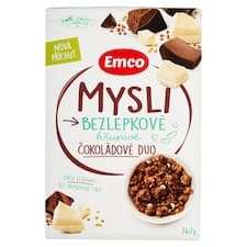 Emco Mysli Bezlepkové křupavé čokoládové duo 340g