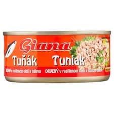 Giana Tuňák drcený v rostlinném oleji a nálevu 170g