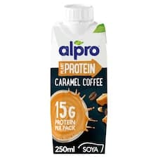 Alpro High Protein sójový nápoj s příchutí karamelu a kávy 250ml