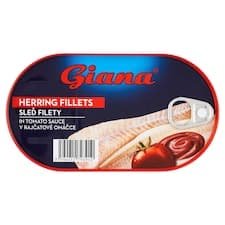Giana Sleď filety v rajčatové omáčce 170g