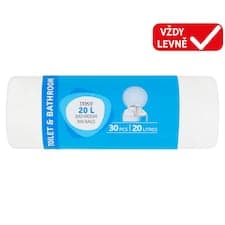 Pytle na odpadky vhodné do koupelny a na toaletu 20l 30 ks