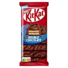 KitKat tabulka Double chocolate s mléčnou a hořkou čokoládou, s oplatkou a kakaovou náplní 99g