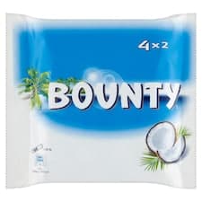 Bounty Mléčná čokoláda plněná kokosem 4 x 2 x 28,5g (228g)