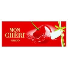Ferrero Mon Chéri Čokoládové bonbony formované s likérovou náplní a celou třešní 105g