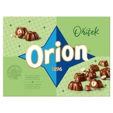 ORION Oříšek pralinky s celým lískovým oříškem v lískooříškové náplni a mléčné čokoládě 147g