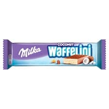 Milka Waffelini Coconut oplatka v mléčné čokoládě, kokosová příchuť 31g