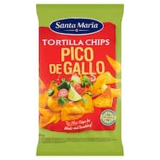 Santa Maria Křupavé kukuřičné chipsy s příchutí rajčat, limetky, chilli a koriandru 185g