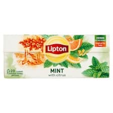 Lipton Mint with Citrus aromatizovaný bylinný nálev 20 sáčků 26g