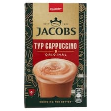 Jacobs Original Cappuccino rozpustný kávový nápoj 8 x 11,6g (92,8g)