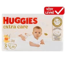Huggies Extra Care plenky velikost 3 pro děti 6-10kg 40 ks