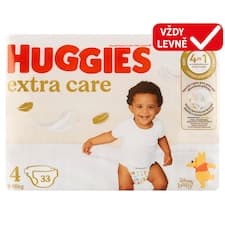 Huggies Extra Care plenky velikost 4 pro děti 8-16kg 33 ks