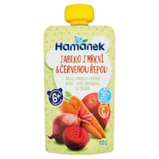 Hamánek Jablko s mrkví & červenou řepou 100g