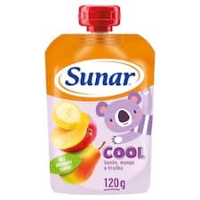 Sunar Cool ovocná kapsička hruška, banán, mango 12m+, 120g