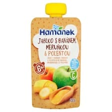 Hamánek Jablko s banánem, meruňkou & polentou 100g