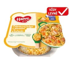 HAMI masozeleninový talířek Zeleninový bulgur s jehněčím a kuřecím 230g