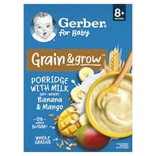 GERBER Mléčná kaše pšenično-ovesná banán a mango 200g