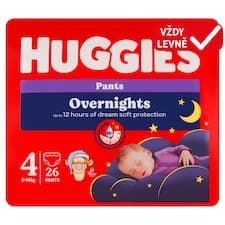 Huggies Dětské noční plenky velikost 4 pro děti 9-14kg 26 ks