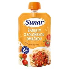 Sunar příkrm špagety s boloňskou omáčkou 6m+, 120g