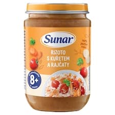 Sunar příkrm rizoto s kuřetem a rajčaty 8m+, 190g