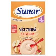 Sunar vícezrná kaše s ovocem 6m+, 210g