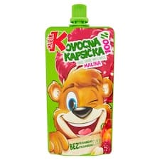 Kubík 100% ovocná kapsička jablko, banán, mrkev, malina 100g