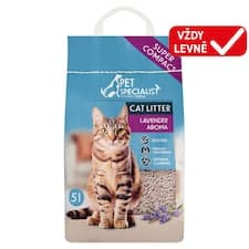 Pet Specialist Bentonit hrudkující stelivo pro kočky s vůní levandule 5l