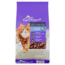 Pet Specialist Kompletní suché krmivo pro dospělé kočky s rybou, hovězím a drůbežím 1,4kg