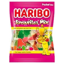 Haribo Favourites Mix ovocné želé s pěnovými cukrovinkami a příchutí koly 80g