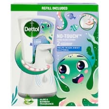 Dettol Bezdotykový dávkovač mýdla + tekuté mýdlo dobrodruh 250ml