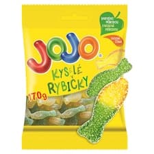 JOJO Kyselé rybičky želé bonbóny s ovocnými příchutěmi 170g
