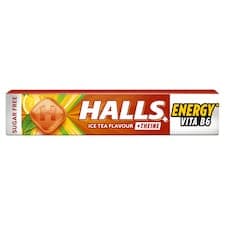 Halls bonbóny s příchutí černého čaje s citronem a vitamínem B6 a kofeinem 32g