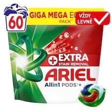 Ariel Allin1 PODS Kapsle Na Praní +Mimořádná Účinnost Při Odstraňování Skvrn, 60 Praní