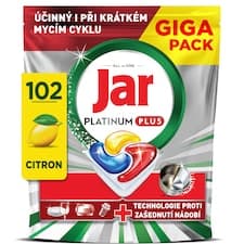 Jar Platinum Plus All In One Kapsle Do Automatické Myčky Nádobí Lemon, 102 ks