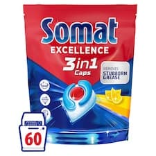 Somat Excellence 3in1 Lemon Fresh kapsle do automatické myčky nádobí 60 ks 1086g