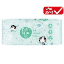 Fred & Flo Dětské čisticí ubrousky pro citlivou pokožku neparfémované 72 ks
