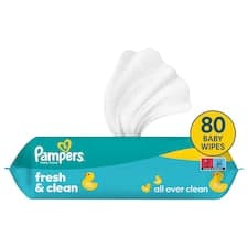 Pampers Fresh Clean Baby Dětské Čisticí Ubrousky 1 Balení 80 Ubrousků  Dětských Čisticích Ubrousků