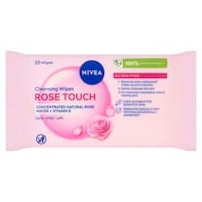 Nivea Rose Touch Čisticí pleťové ubrousky 25 ks