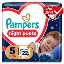 Plenkové Kalhotky Pampers Pants Night Velikost 5, 22 Kusů, 11kg-17kg