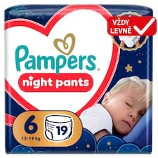 Plenkové Kalhotky Pampers Pants Night Velikost 6, 19 Kusů, 13kg-19kg