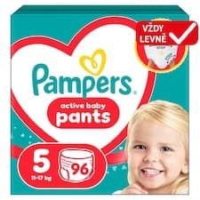 Pampers Active Baby Plenkové Kalhotky, Velikost 5, 96 Kusů, 11kg-17kg