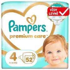 Pampers Premium Care Velikost 4, 52 Plenek, 9kg-14kg