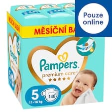 Pampers Premium Care Velikost 5, Plenky 148, 11kg-16kg