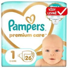 Pampers Premium Care Velikost 1, 26 Plenek, 2kg-5kg