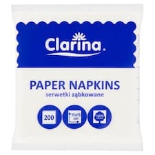 Clarina Papírové ubrousky 15 x 15 cm 200 ks