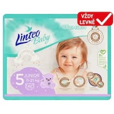 Linteo Baby Premium plenky 5 junior 11-21kg 42 ks