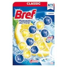 Bref Power Active Lemon tuhý WC blok 3 x 50g